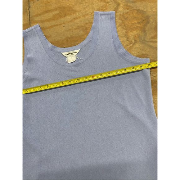 Misook Scoop Tank, Corn Flower Blue Top, Size Large, MSRP $188 - Picture 8 of 9